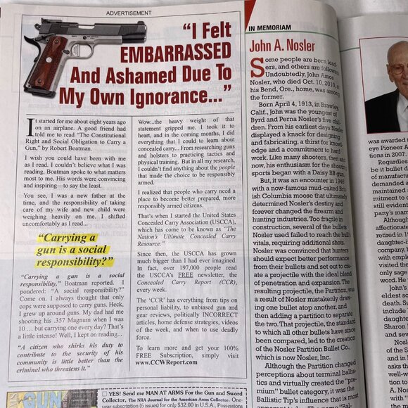 American Rifleman NRA Magazine January 2011 Vol 159 No 1 u National Rifle Associ - Picture 9 of 13